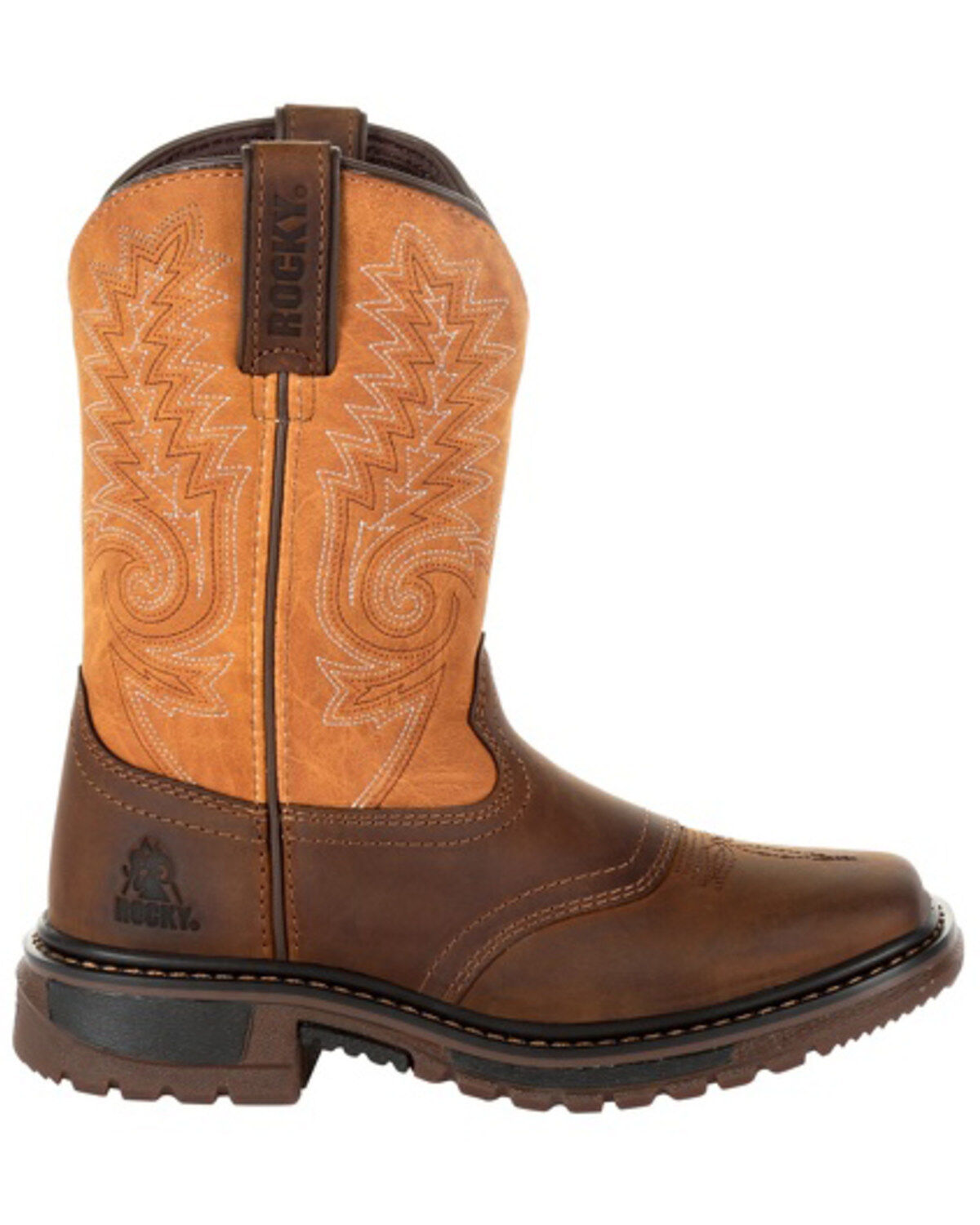rocky square toe western boots