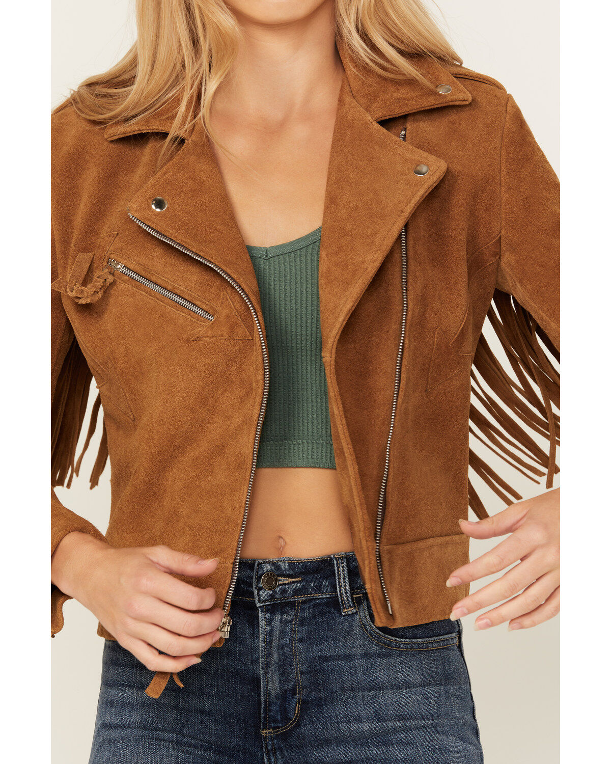 Image #3 - Western & Co Women's Urban Cowgirl Retro Biker Jacket, , hi-res