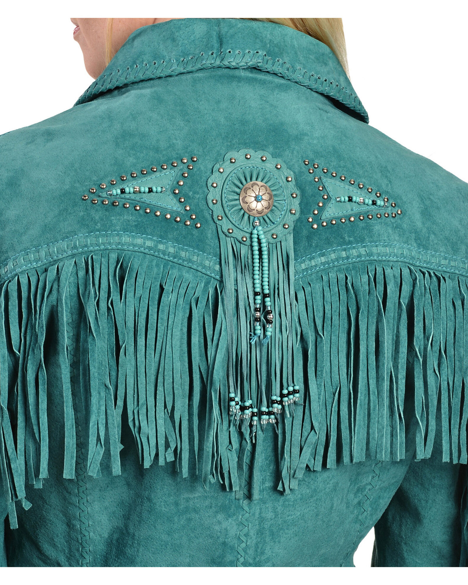 Scully Fringe & Beaded Boar Suede Leather Jacket Boot Barn