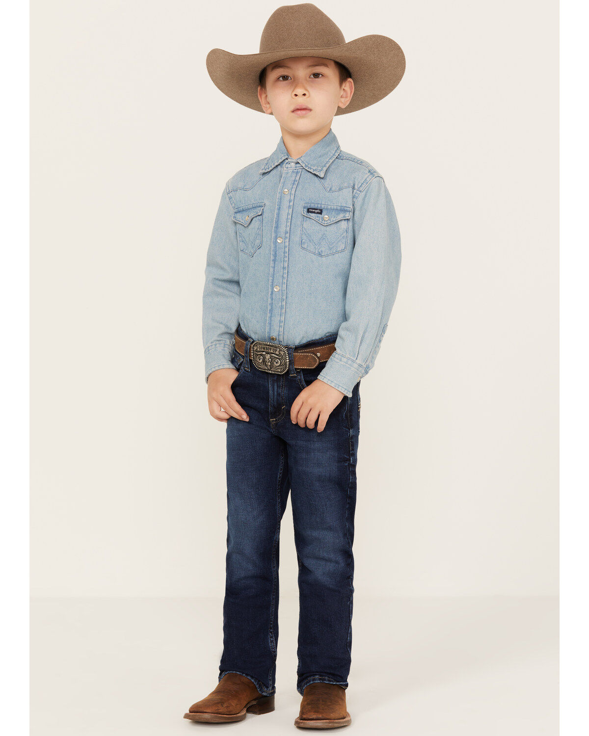Image #1 - Wrangler 20x Toddler Boys' Dark Wash 42 Vintage Bootcut Jeans, , hi-res