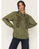 Image #1 - Kimes Ranch Women's Mae Floral Embroidered Long Sleeve Snap Relaxed Fit Western Shirt, Olive, hi-res
