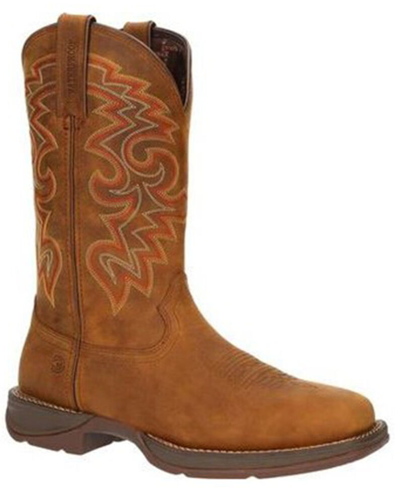 Durango Men's Rebel Waterproof Western Boots - Square Toe, Brown, hi-res