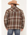 Image #4 - Cripple Creek Men's Plaid Print Sherpa Lined Zip Sherpa Jacket, Brown, hi-res