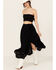 Image #1 - Beyond The Radar Women's Eyelet Midi Skirt, Black, hi-res