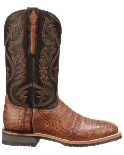 Image #2 - Lucchese Men's Rowdy Western Boots - Square Toe, Tan, hi-res