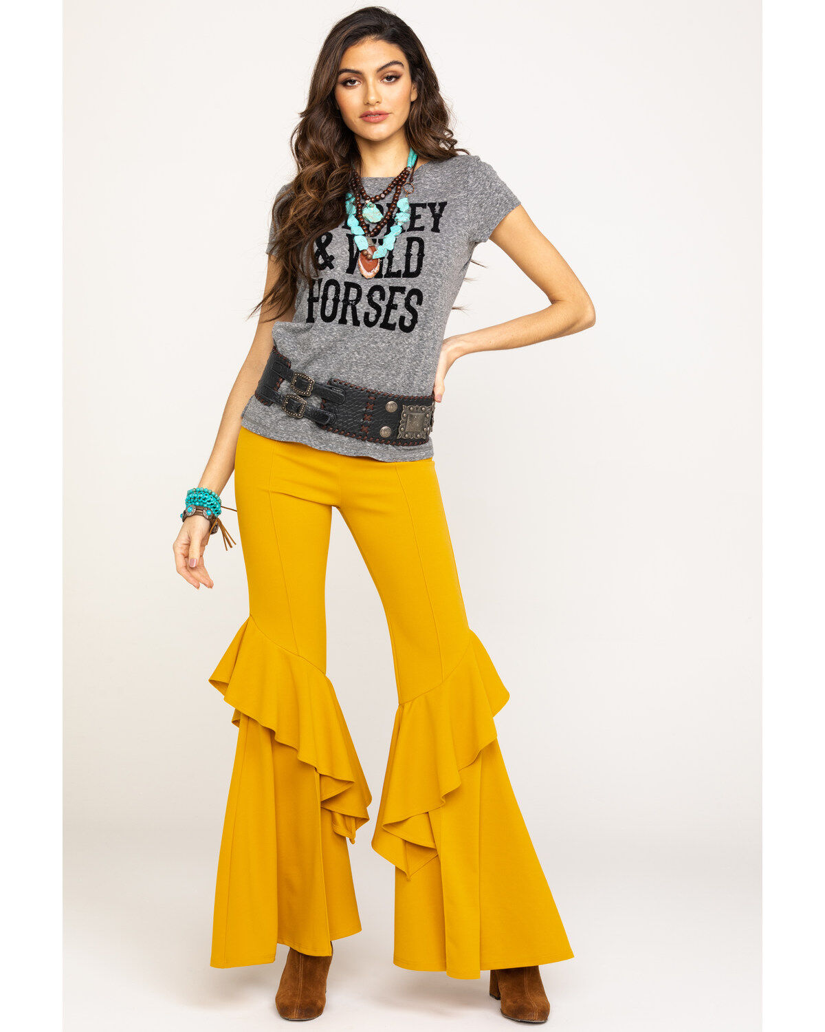 Image #6 - Shyanne Women's Whiskey & Wild Horses Graphic Tee, , hi-res