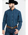 Image #1 - Cody James Core Men's Taladega Small Plaid Long Sleeve Western Shirt, , hi-res