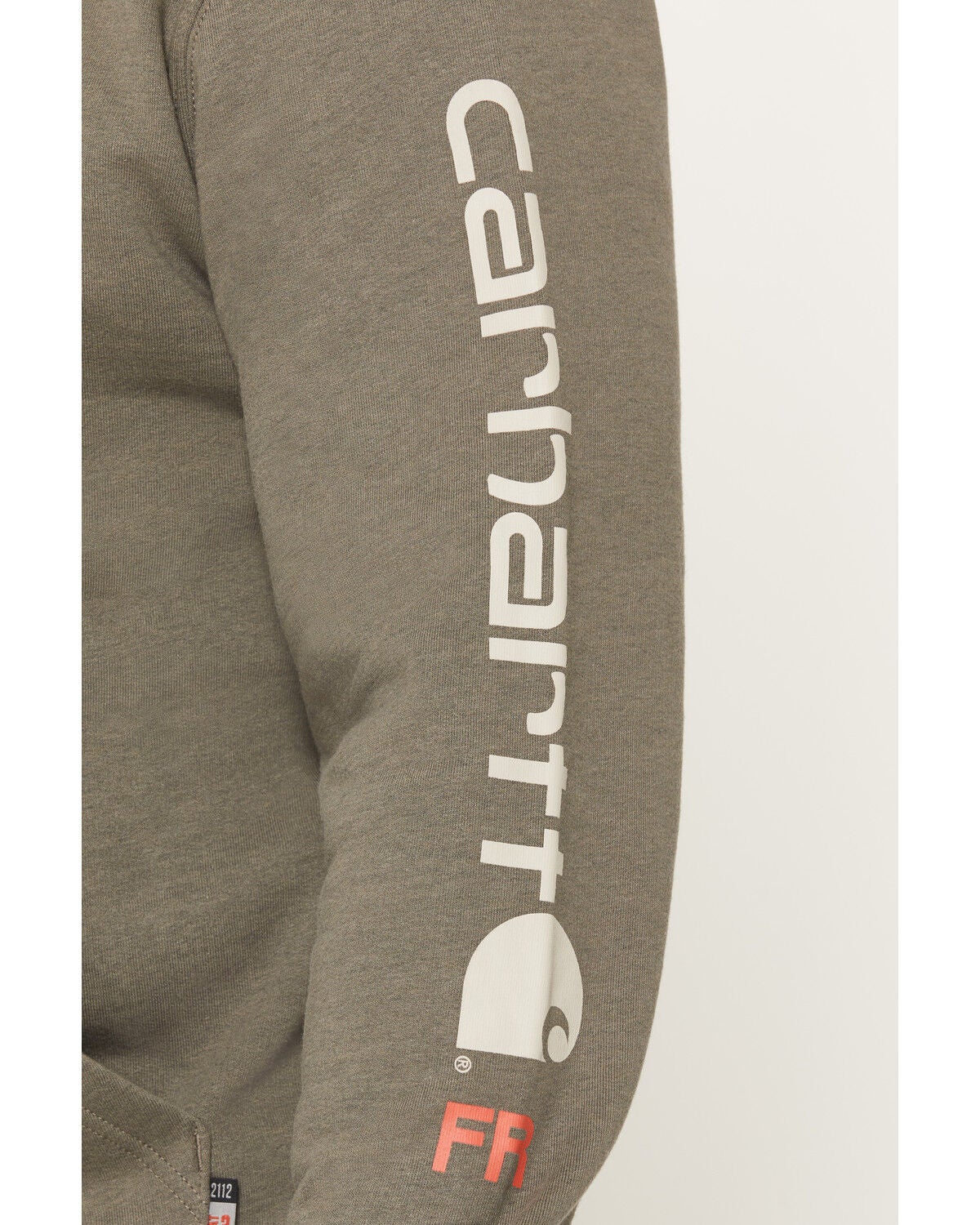Image #3 - Carhartt Men's FR Force&reg; Marquette Logo Hooded Sweatshirt, Grey, hi-res