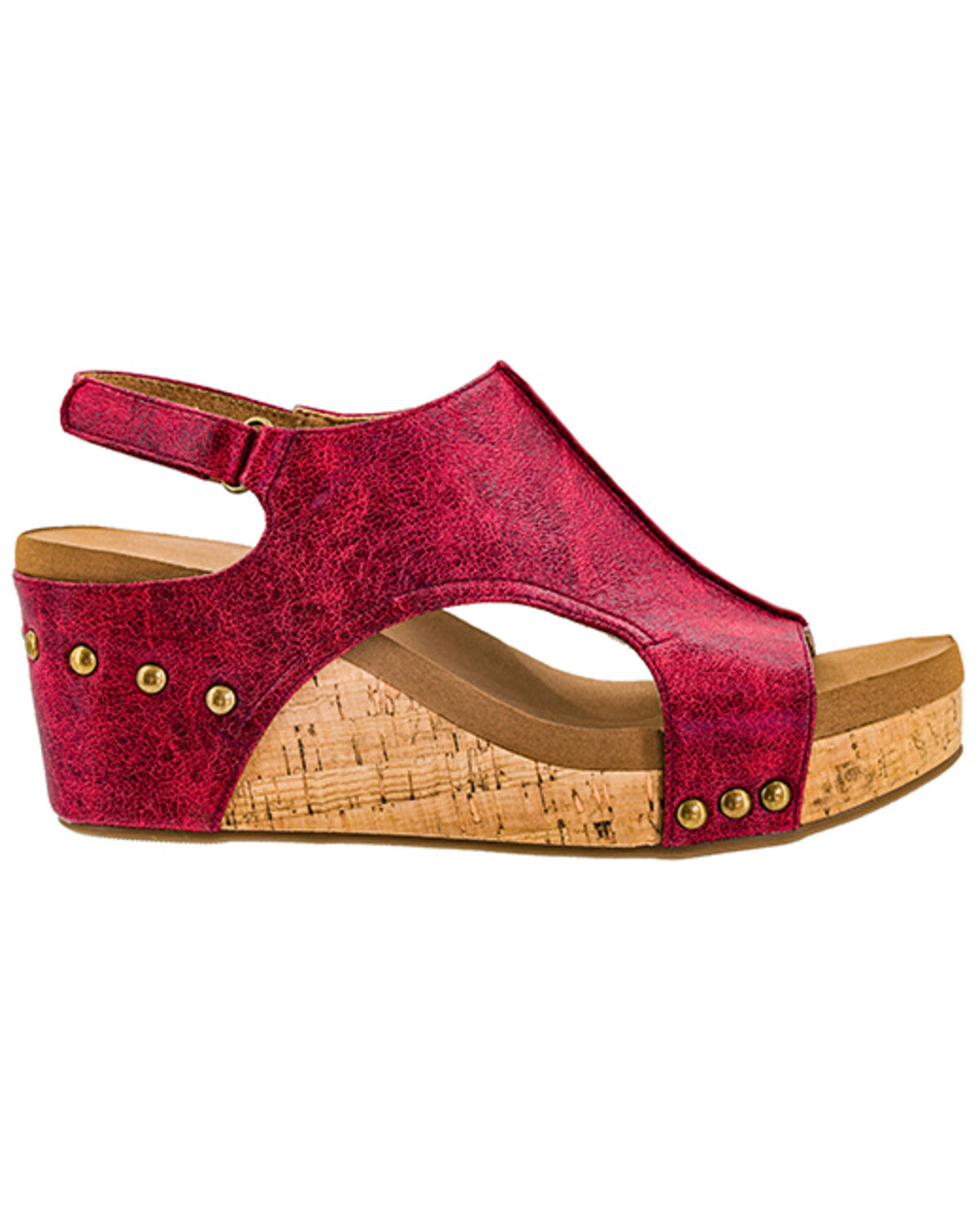Image #2 - Corkys Women's Carley Sandals, Red, hi-res