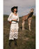 Image #1 - Shyanne Women's Diamond Embroidered Mesh Skirt, White, hi-res