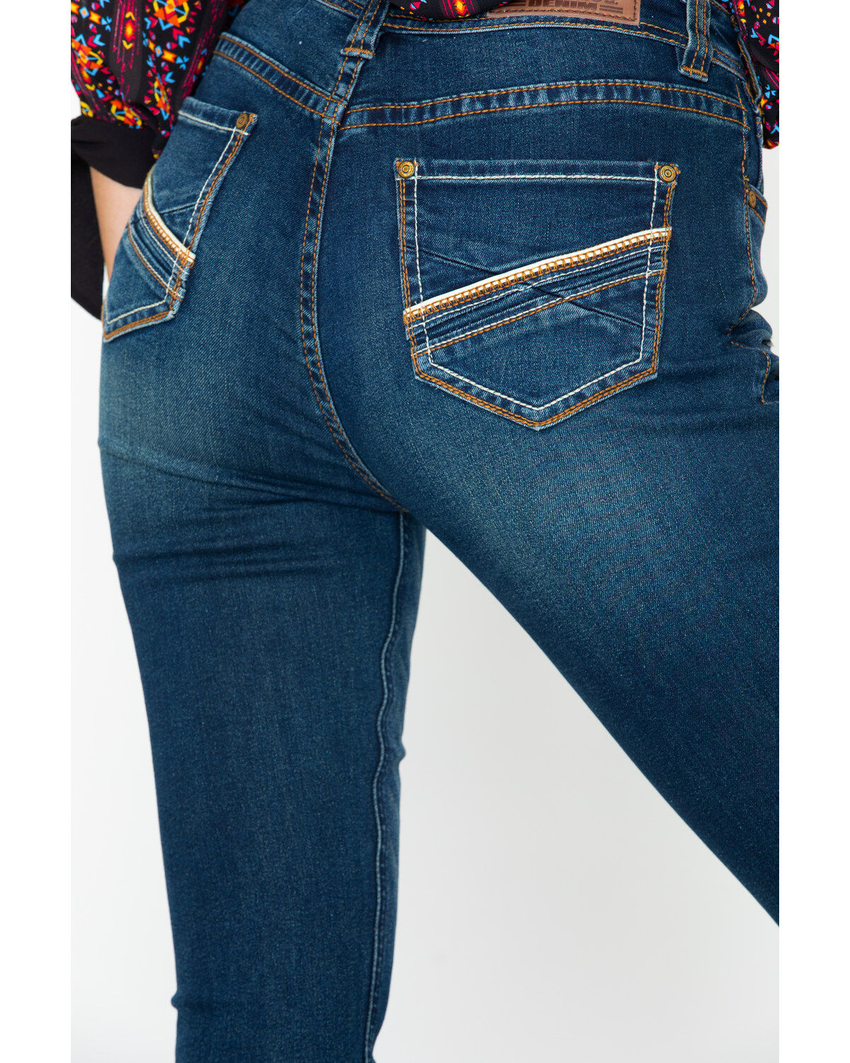 high rise cowgirl jeans