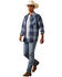 Image #1 - Ariat Men's Habel Retro Fit Plaid Print Long Sleeve Snap Western Shirt, Blue, hi-res