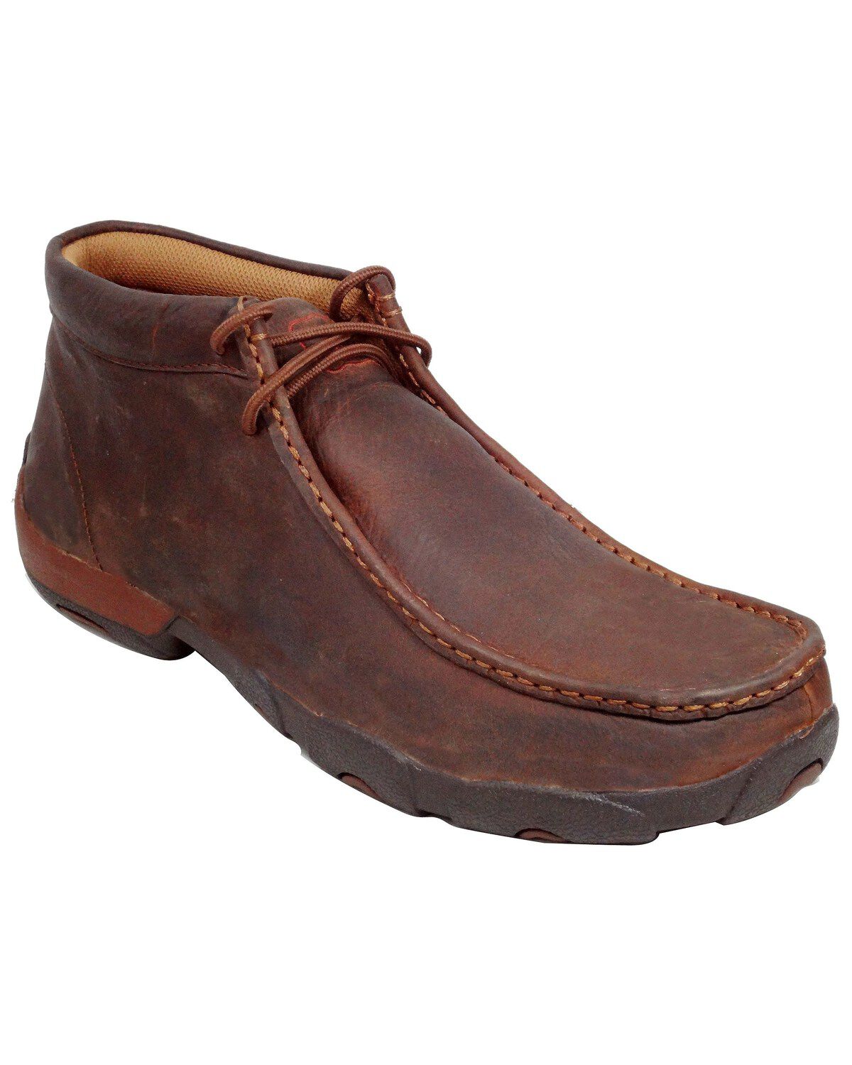 Twisted X Men's Lace Up Driving Mocs, Copper, hi-res