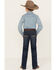 Wrangler 20X Youth Boys' Dark Wash Slim Fit Vintage Bootcut Denim Jeans, Dark Wash, hi-res
