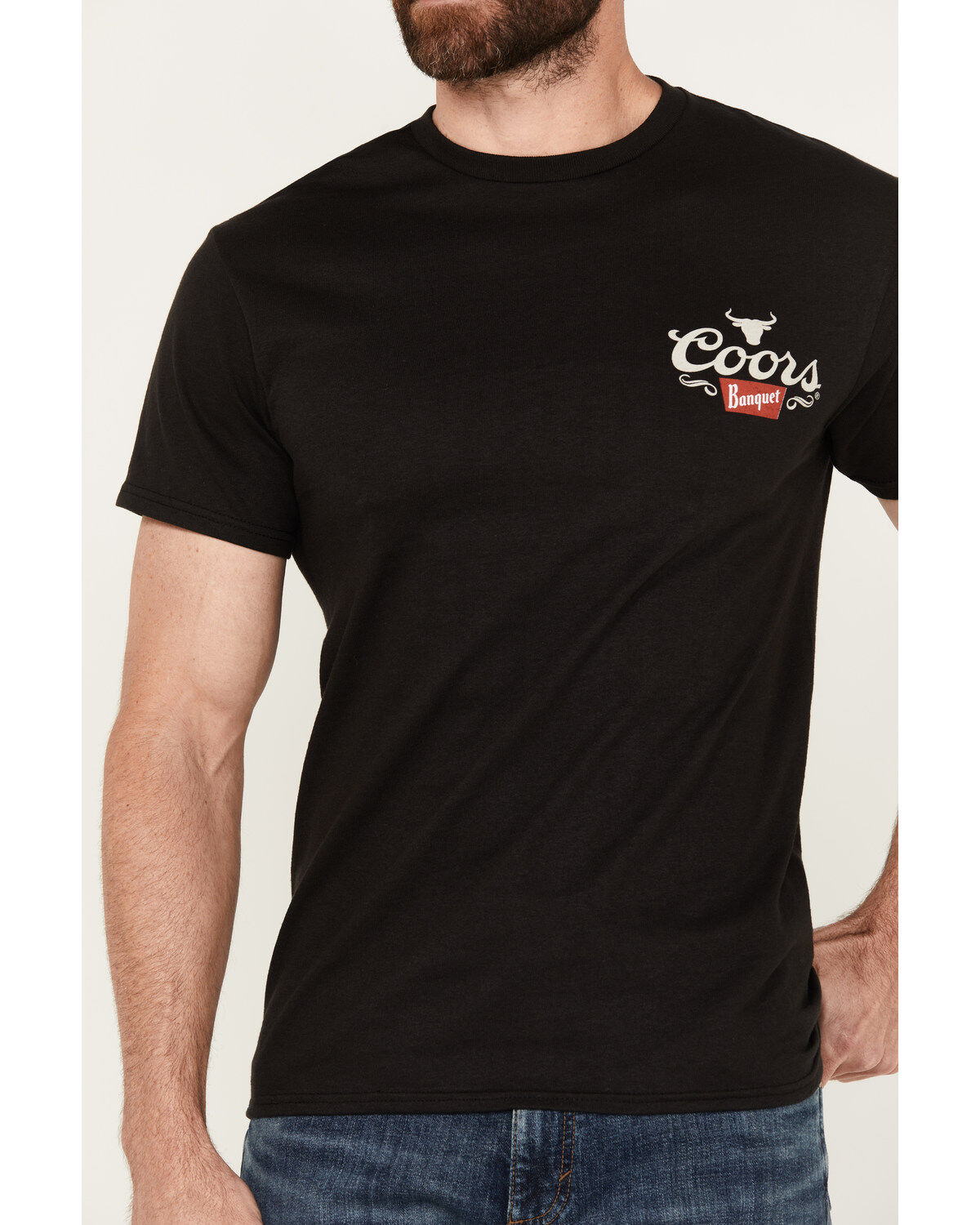 Image #3 - Coors Men's Banquet Logo Short Sleeve Graphic T-Shirt, Black, hi-res