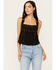 Image #1 - Free People Women's Rikki Studded Top, Black, hi-res
