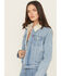 Image #2 - Levi's Women's Original Sherpa Trucker Jacket, Light Wash, hi-res