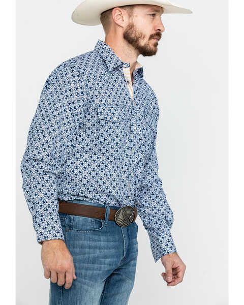 Image #3 - Resistol Men's Highland Geo Print Long Sleeve Western Shirt , , hi-res