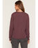 Image #4 - Carhartt Women's Waffle Knit Loose Fit Long Sleeve Work Shirt, Burgundy, hi-res