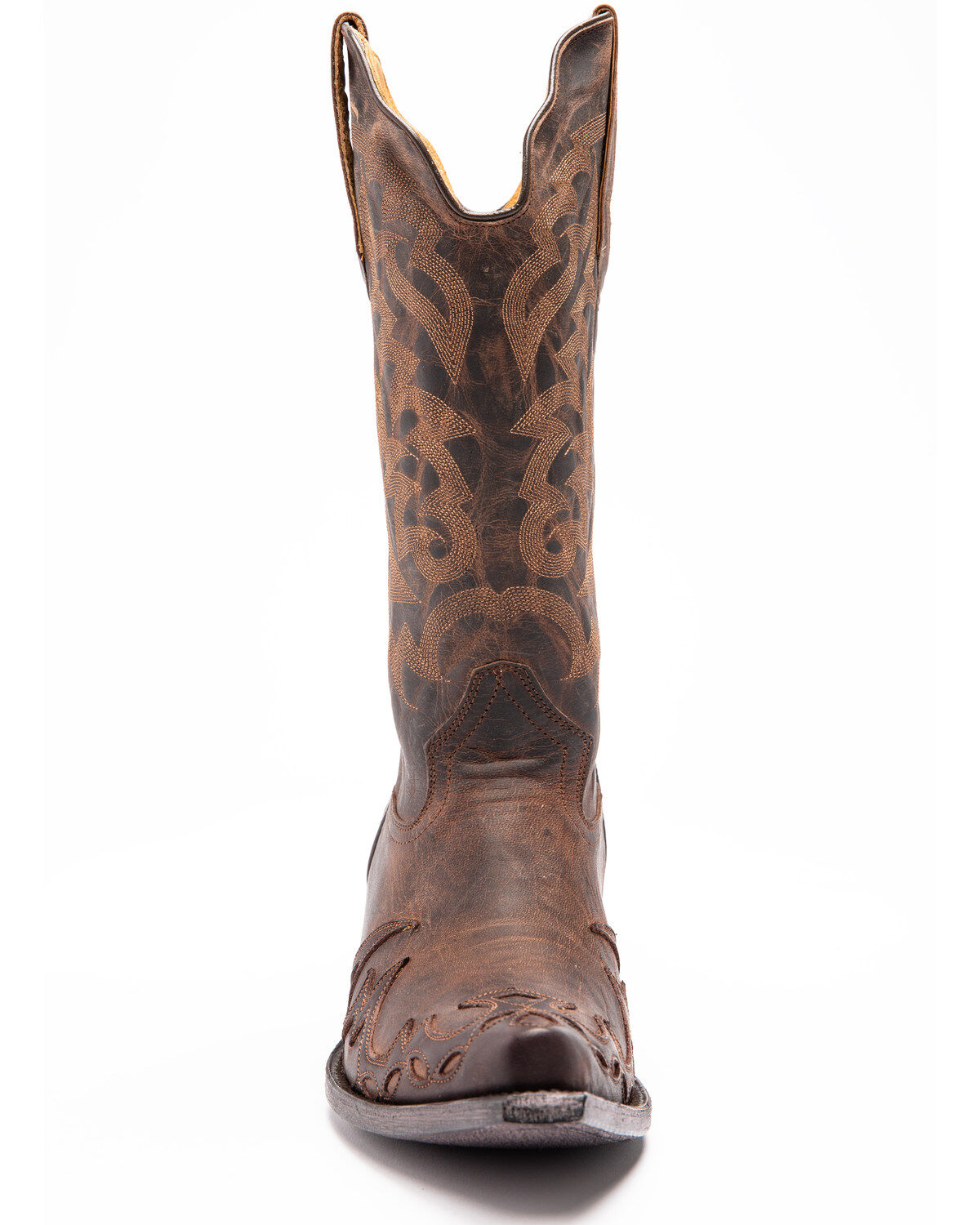 Image #4 - Moonshine Spirit Men's Mad Dog Bone Overlay Western Boots - Snip Toe, , hi-res