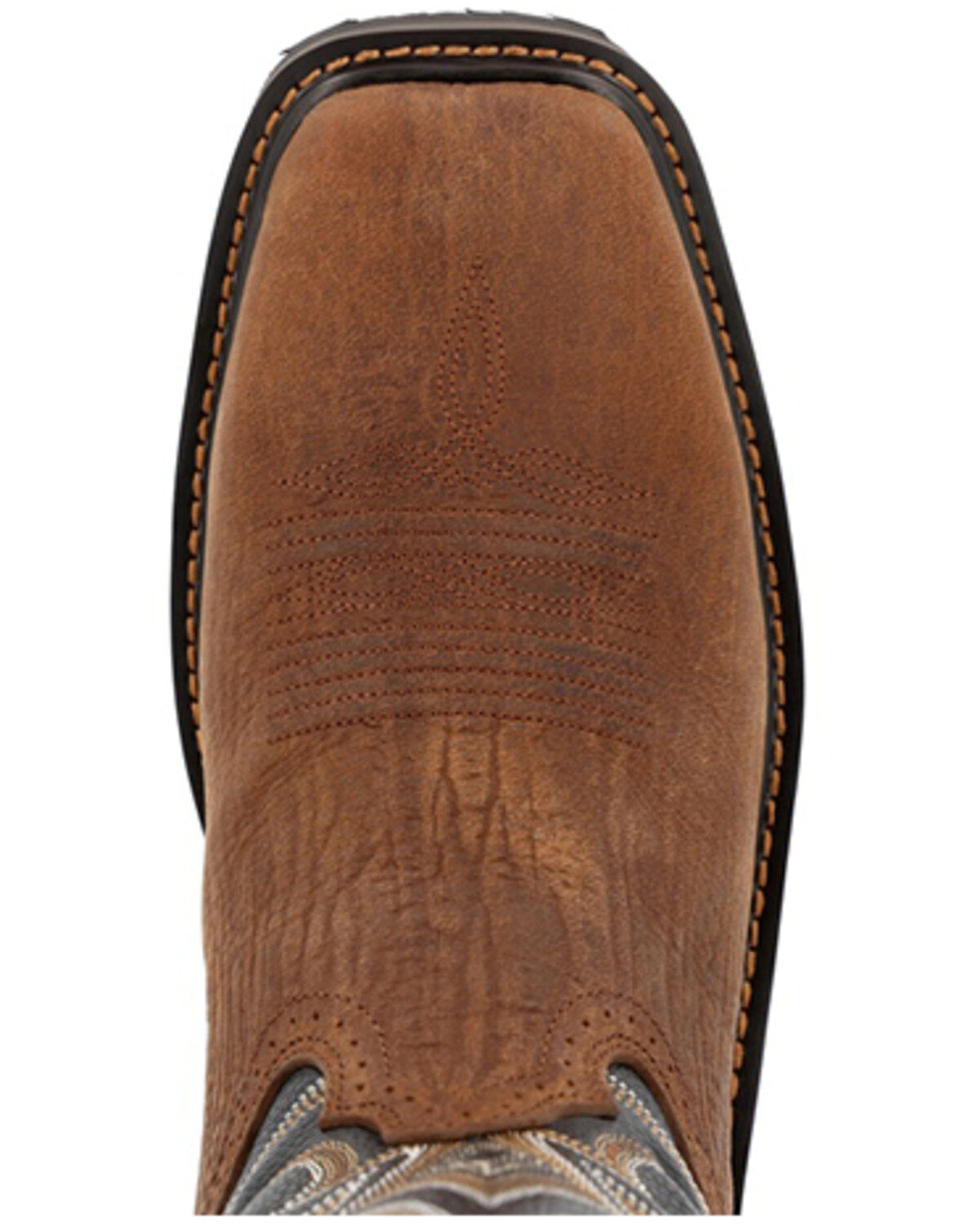 Image #6 - Durango Men's Workhorse Pull On Western Work Boots - Steel Toe, Brown, hi-res