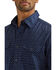 Image #2 - Wrangler Retro Men's Premium Geo Print Long Sleeve Button-Down Western Shirt, Navy, hi-res