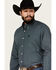 Image #2 - Cinch Men's Medallion Print Long Sleeve Button-Down Western Shirt, Teal, hi-res