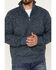 Pacific Teaze Men's 1/4 Zip Pullover Plaid Lined Bonded Sweater, Heather Blue, hi-res