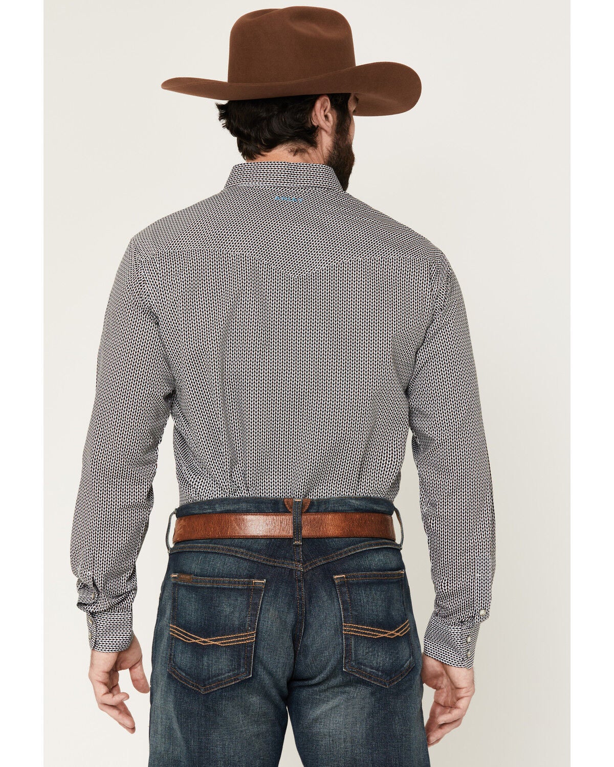 Image #4 - Ariat Men's Chas Geo Print Long Sleeve Snap Western Shirt, Black, hi-res