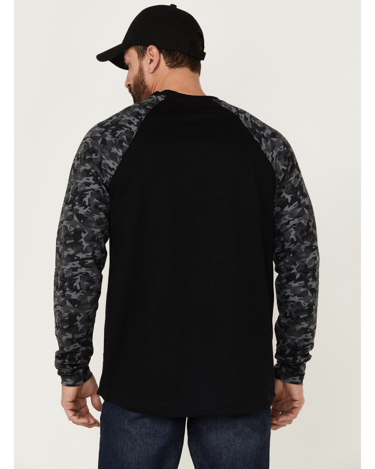 Image #4 - Cody James Men's FR Camo Long Sleeve Work T-Shirt, Black, hi-res