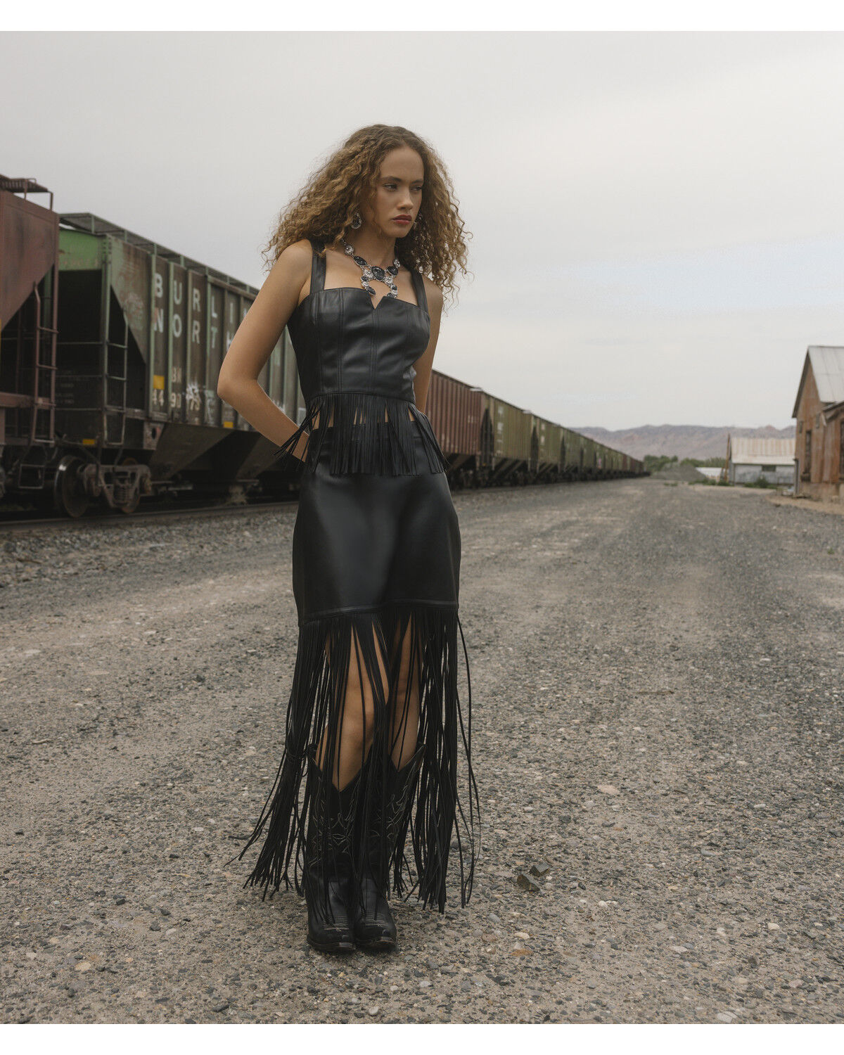 Idyllwind Women's Payson Faux Leather Fringe Midi Skirt Boot Barn