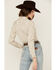 Image #4 - Shyanne Women's Paisley Print Long Sleeve Snap Stretch Western Shirt, Off White, hi-res
