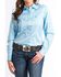Image #1 - Cinch Women's Light Blue Stripe Long Sleeve Button Down Western Core Shirt , Light Blue, hi-res