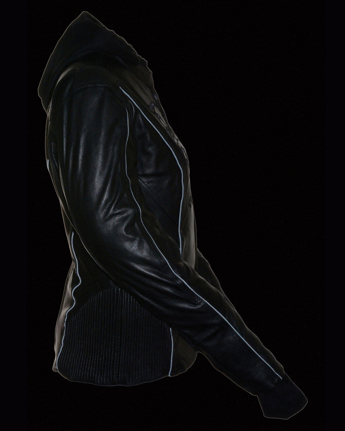 Image #6 - Milwaukee Leather Women's 3/4 Leather Jacket With Reflective Tribal Detail - 4X, , hi-res