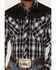 Ely Walker Men's Embroidered Plaid Print Western Shirt, Black, hi-res