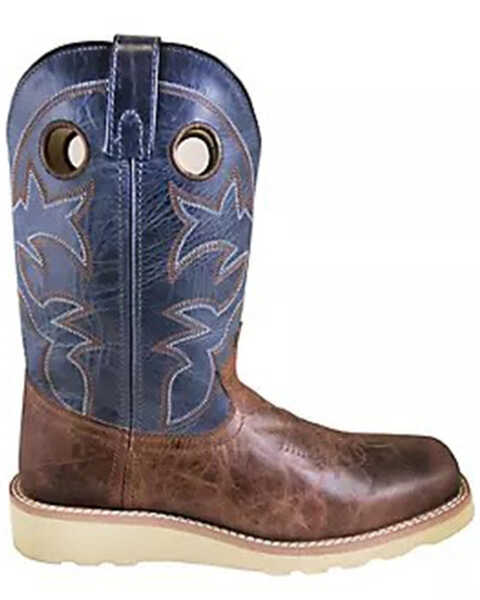 Image #1 - Smoky Mountain Men's Branson Western Boots - Broad Square Toe, Distressed Brown, hi-res