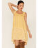 Miss Me Women's Embroidered Southwestern Floral Print Mini Dress, Mustard, hi-res