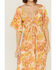 Image #3 - Z&L Women's Chiquitita Floral Print Short Sleeve Maxi Dress, Multi, hi-res