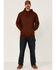 Hawx Men's Primo Logo Graphic Fleece Hooded Work Sweatshirt, Wine, hi-res