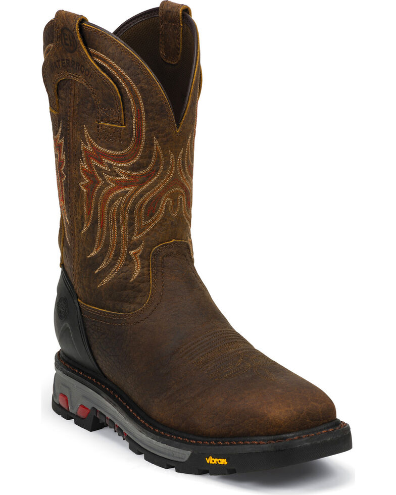Justin Men's Waterproof Square Steel Toe Work Boots | Boot Barn