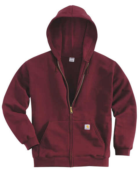 Image #1 - Carhartt Men's Hooded Zip Front Work Hooded Sweatshirt - Big & Tall, , hi-res
