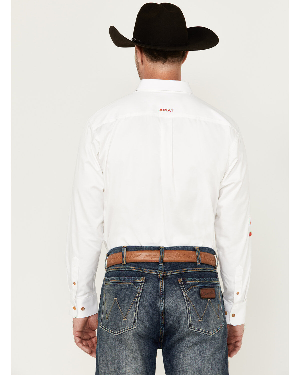 Image #4 - Ariat Men's Team Mexico Logo Twill Classic Fit Long Sleeve Button-Down Western Shirt - Tall, White, hi-res