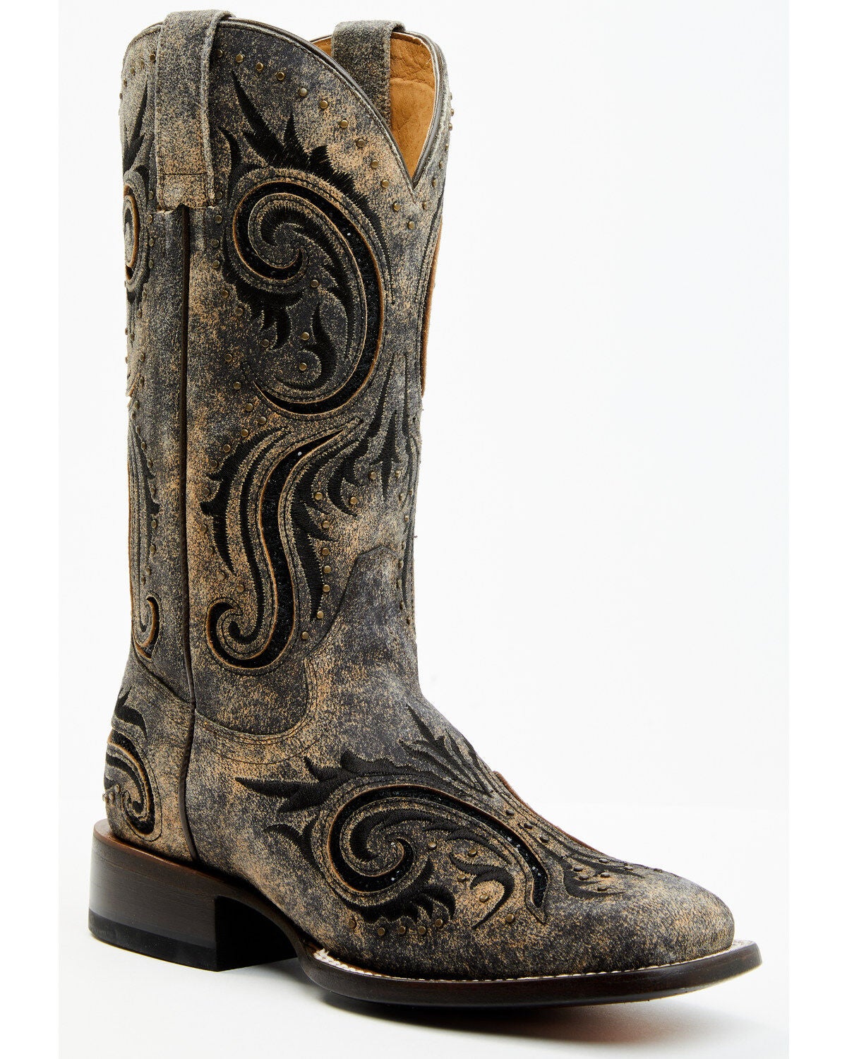 Shyanne Women's Glenna Western Boots - Broad Square Toe, Brown, hi-res
