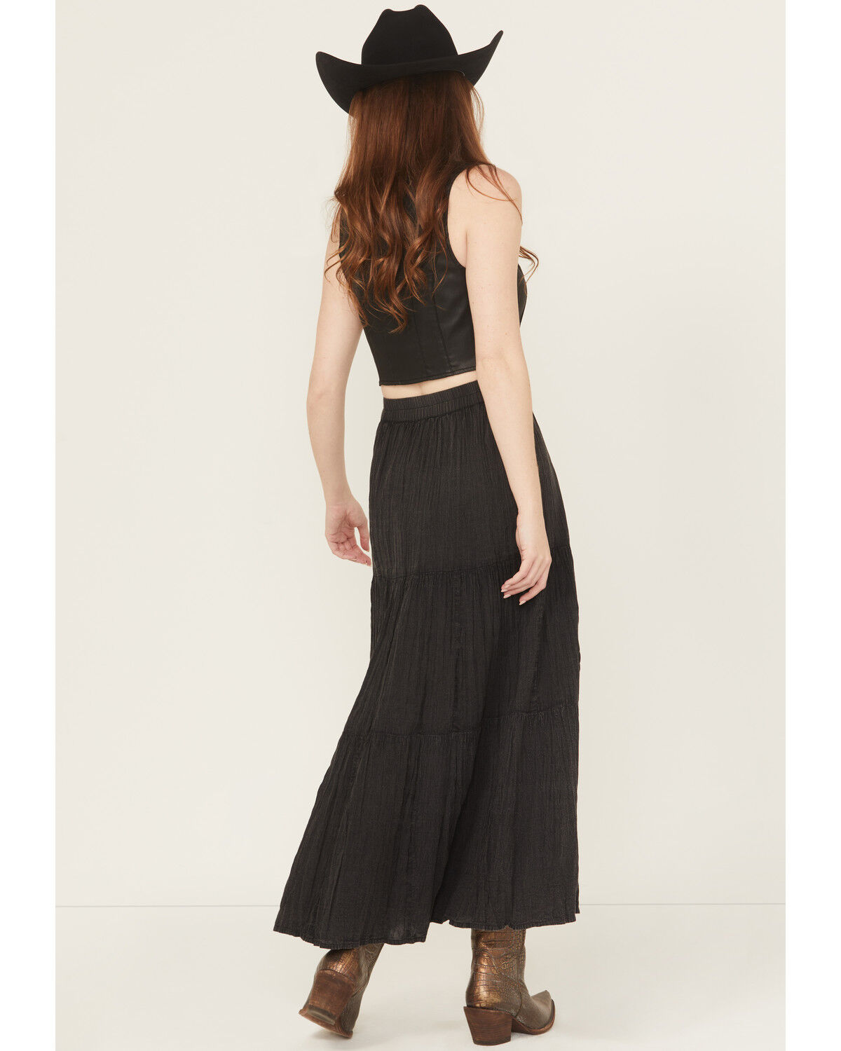 Image #3 - Scully Women's Broomstick Maxi Skirt, Black, hi-res
