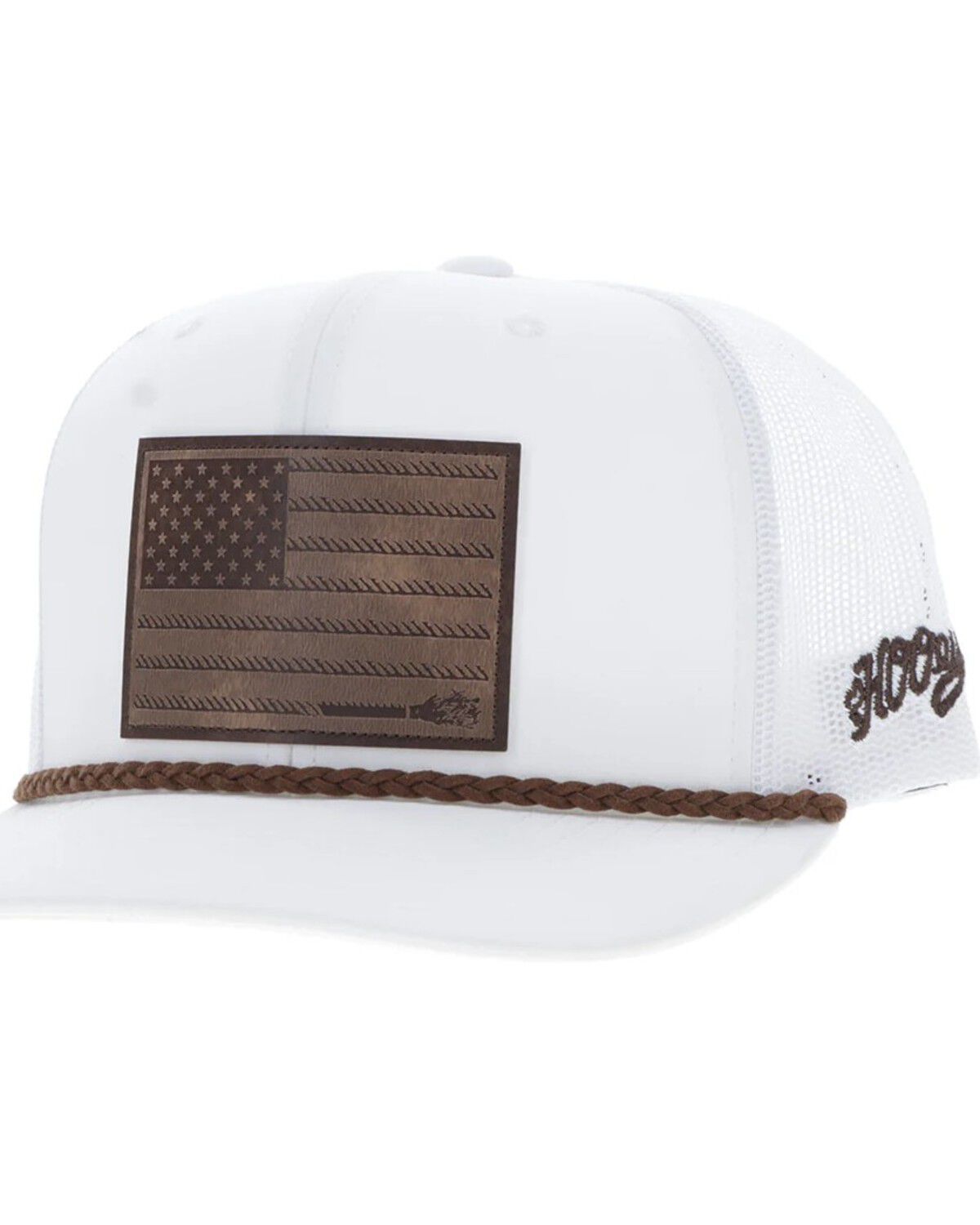 Image #1 - Hooey Men's Liberty Roper Trucker Cap, White, hi-res