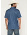 Image #4 - Ariat Men's AriatTEK Medallion Print Short Sleeve Polo, Dark Blue, hi-res