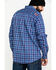 Image #2 - Ariat Men's Collins FR Plaid Print Long Sleeve Button-Down Work Shirt, Blue, hi-res