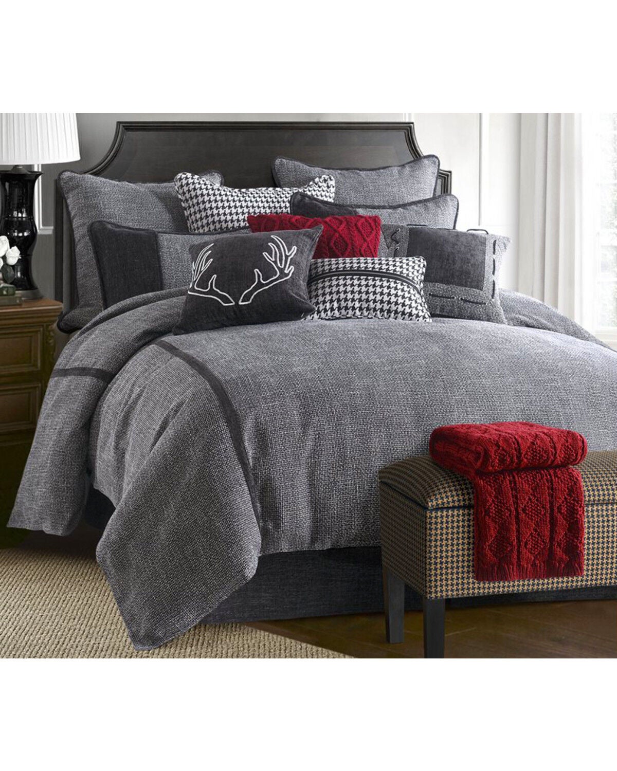 HiEnd Accents 4 Piece Hamilton Bedding Set - Full, Multi, hi-res
