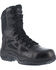 Image #1 - Reebok Women's Stealth 8" Lace-Up Black Side-Zip Work Boots - Composite Toe, Black, hi-res