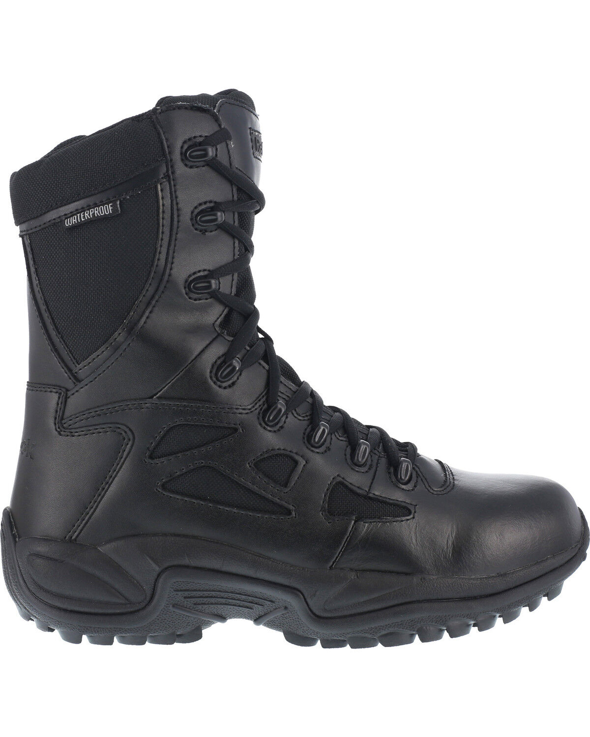 Image #3 - Reebok Men's Rapid Response 8" Work Boots - Round Toe, Black, hi-res